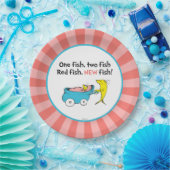 Dr. Seuss | One Fish - Girl Baby shower Papieren Bordje (Feest)