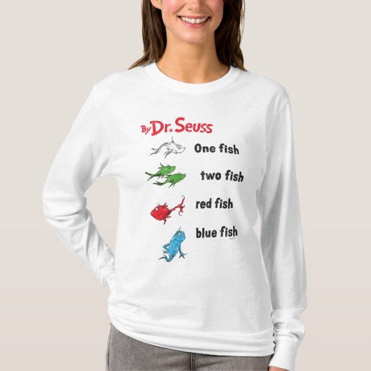 Dr. Seuss | One Fish Two Fish - Antiek T-shirt (Voorkant)