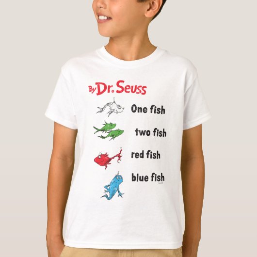 Dr. Seuss | One Fish Two Fish - Antiek T-shirt (Voorkant)