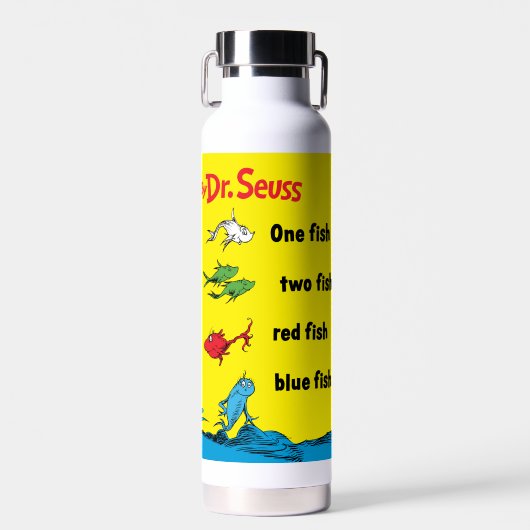 Dr. Seuss | One Fish Two Fish - Antiek Waterfles (Voorkant)