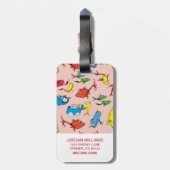 Dr. Seuss | One Fish Two Fish Patroon Bagagelabel (Achterkant verticaal)