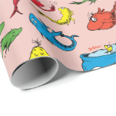 Dr. Seuss | One Fish Two Fish Patroon Cadeaupapier (Rol Hoek)