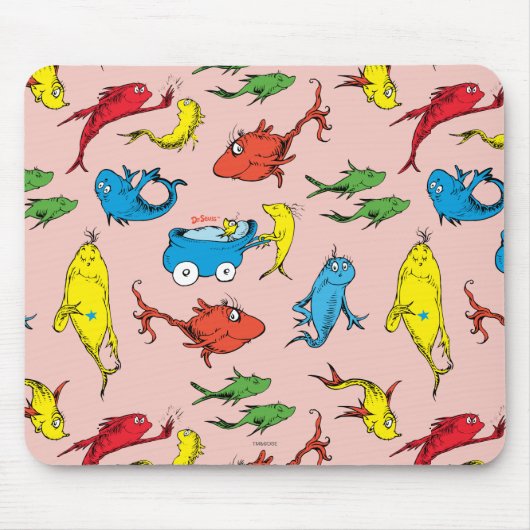 Dr. Seuss | One Fish Two Fish Patroon Muismat (Voorkant)