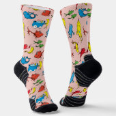 Dr. Seuss | One Fish Two Fish Patroon Sokken (Gebogen)