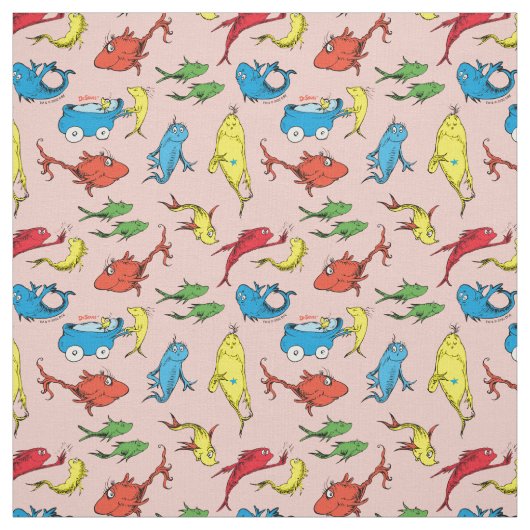 Dr. Seuss | One Fish Two Fish Patroon Stof (Swatch)