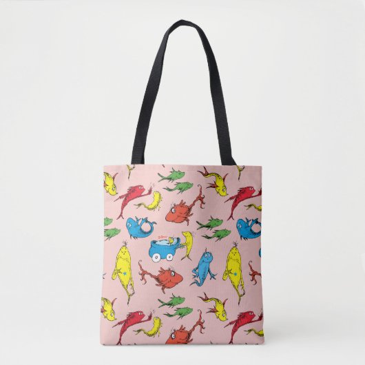 Dr. Seuss | One Fish Two Fish Patroon Tote Bag (Voorkant)