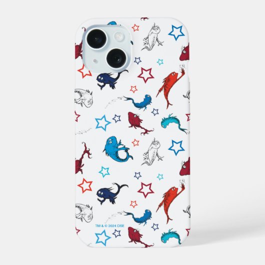 Dr. Seuss | One Fish Two Fish Sterpatroon iPhone 15 Case (Achterkant)
