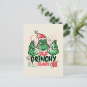 Dr. Seuss | Oude Grinch Claus Briefkaart (Staand voorkant)