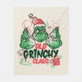 Dr. Seuss | Oude Grinch Claus Fleece Deken (Voorkant)