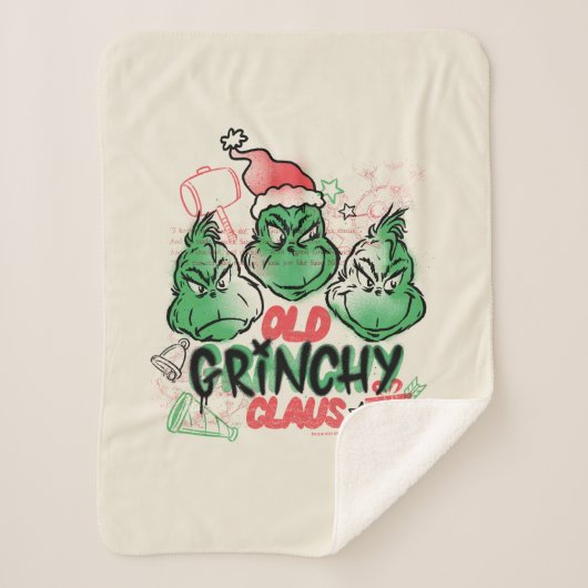 Dr. Seuss | Oude Grinch Claus Sherpa Deken (Voorkant)