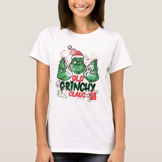 Dr. Seuss | Oude Grinch Claus T-shirt (Voorkant)