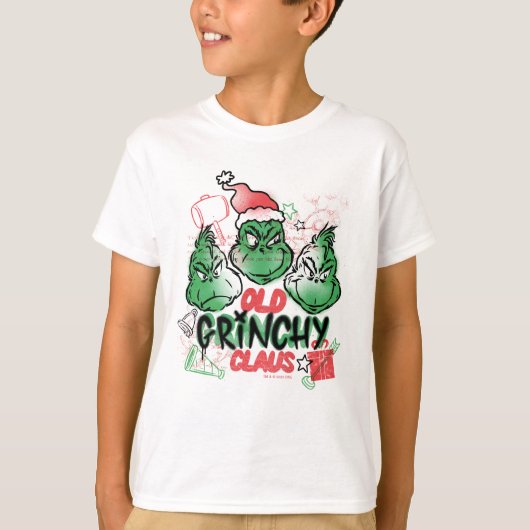 Dr. Seuss | Oude Grinch Claus T-shirt (Voorkant)