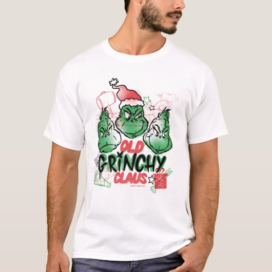 Dr. Seuss | Oude Grinch Claus T-shirt (Voorkant)