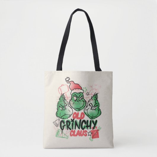 Dr. Seuss | Oude Grinch Claus Tote Bag (Voorkant)