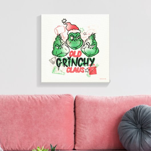 Dr. Seuss | Oude Grinch-clausule Canvas Afdruk (Insitu (Woonkamer))