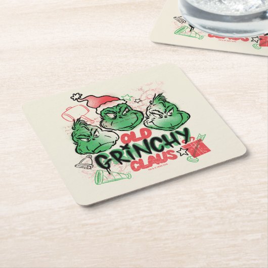 Dr. Seuss | Oude Grinch-clausule Kartonnen Onderzetters (Schuin)