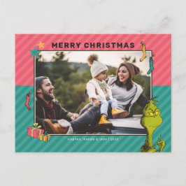Dr. Seuss | Oude Grinch familiefoto Feestdagenkaart