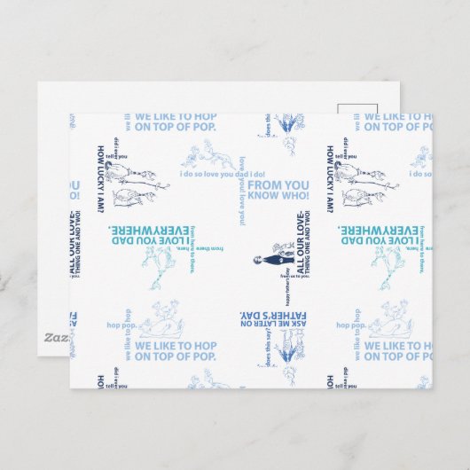 Dr. Seuss | Patroon Vaderdag-offerte Briefkaart (Voorkant / Achterkant)