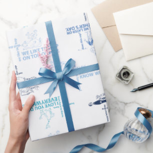 Dr. Seuss   Patroon Vaderdag-offerte Cadeaupapier