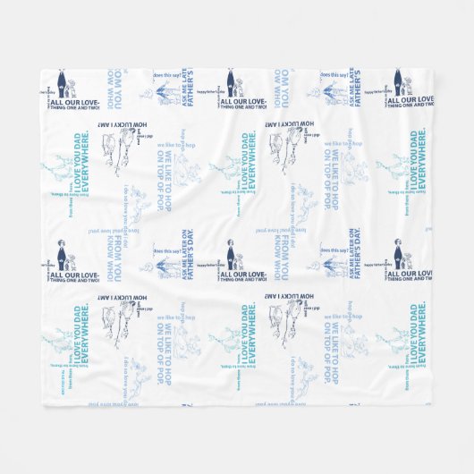 Dr. Seuss | Patroon Vaderdag-offerte Fleece Deken (Voorkant (Horizontaal))