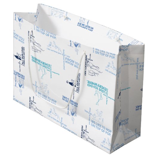 Dr. Seuss | Patroon Vaderdag-offerte Groot Cadeauzakje (Voorkant Gekanteld)