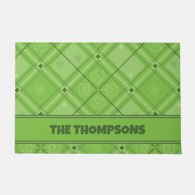 Dr. Seuss | Patroon van St. Patrick's Day Deurmat (Voorkant)