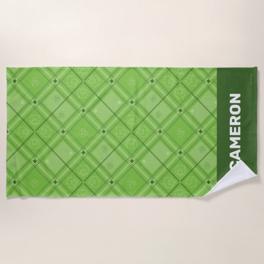 Dr. Seuss | Patroon van St. Patrick's Day Strandlaken (Voorkant)