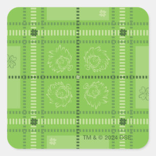Dr. Seuss Patroon van St. Patrick's Day Vierkante Sticker
