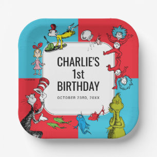 Dr. Seuss - Personages Kinderverjaardag Papieren Bordje