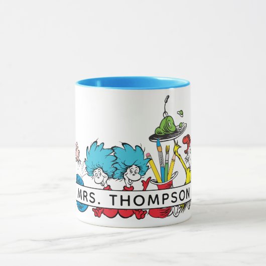 Dr. Seuss-personages & naam leraar Mok (Midden)
