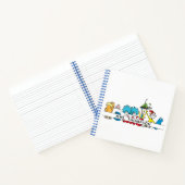 Dr. Seuss-personages & naam leraar Notitieboek (Binnen)