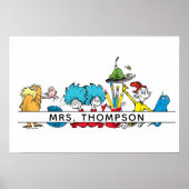 Dr. Seuss-personages & naam leraar Poster (Voorkant)