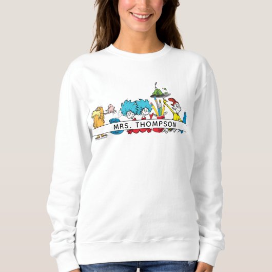 Dr. Seuss-personages & naam leraar Trui (Voorkant)