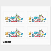 Dr. Seuss Personages & Naam van de Leraar Rechthoekige Sticker (Vel)