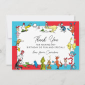 Dr. Seuss - personages | Verjaardag kinderen Bedankkaart (Voorkant)