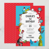 Dr. Seuss - personages | Verjaardag kinderen Kaart (Voorkant / Achterkant)