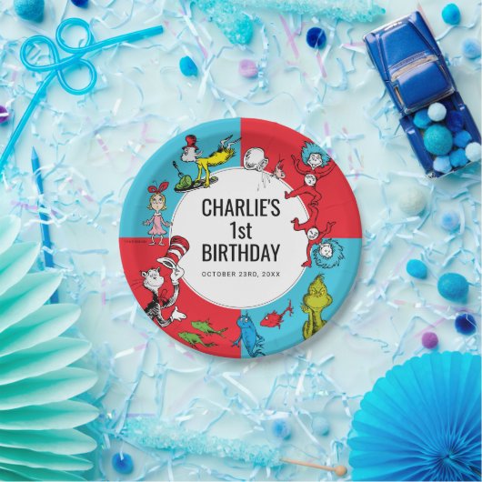 Dr. Seuss - personages | Verjaardag kinderen Papieren Bordje (Feest)