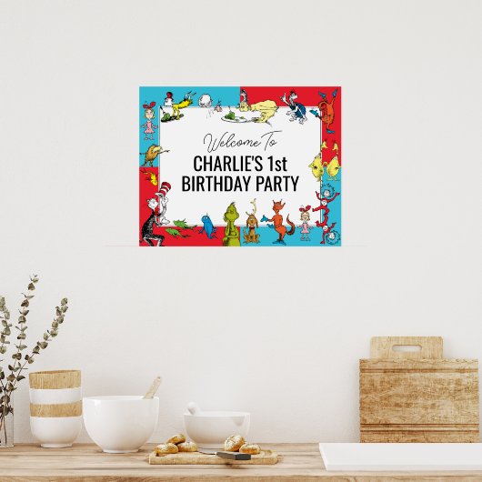 Dr. Seuss - personages | Verjaardag kinderen Poster (Keuken)