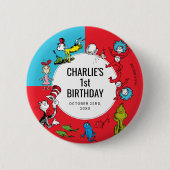 Dr. Seuss - personages | Verjaardag kinderen Ronde Button 5,7 Cm (Voorkant)