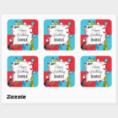 Dr. Seuss - personages | Verjaardag kinderen Vierkante Sticker (Vel)