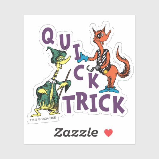Dr. Seuss | Quick Trick Halloween Graphic Sticker (Vel)
