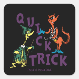 Dr. Seuss   Quick Trick Halloween Graphic Vierkante Sticker