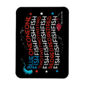 Dr. Seuss | Rode Vis Blauwe Vis US vlag Graphic Magneet (Verticaal)