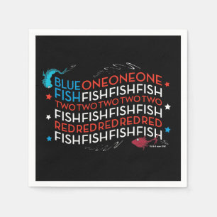 Dr. Seuss   Rode Vis Blauwe Vis US vlag Graphic Servet