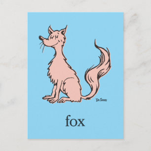 Dr. Seuss   Roze Vos Briefkaart