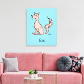 Dr. Seuss | Roze Vos Canvas Afdruk (Insitu (Woonkamer))