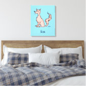 Dr. Seuss | Roze Vos Canvas Afdruk (Insitu (Slaapkamer))