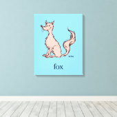 Dr. Seuss | Roze Vos Canvas Afdruk (Insitu (Houten vloer))