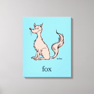Dr. Seuss   Roze Vos Canvas Afdruk