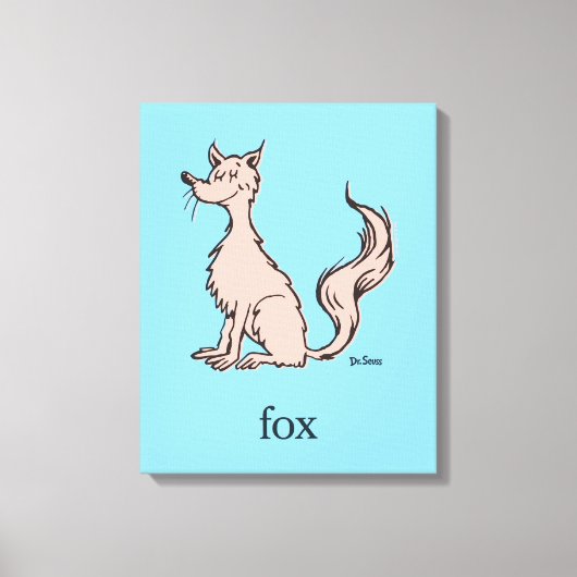 Dr. Seuss | Roze Vos Canvas Afdruk (Voorkant)